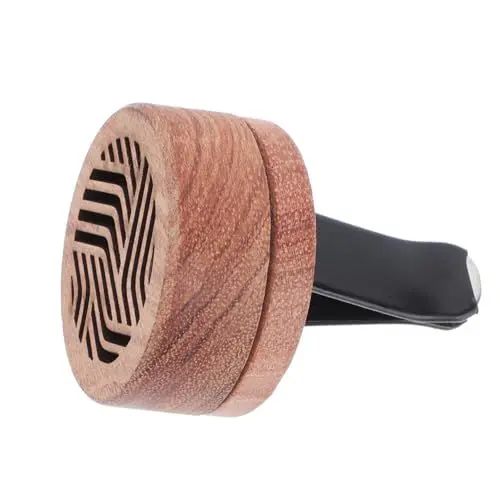 Produktbild: ULTECHNOVO 1 Stück Auto-Diffusor Für Ätherische Öle Auto-Aromatherapie-Diffusor Lüftungsclip Mini-Auto-Diffusoren Aus Holz Für Ätherische Öle Tragbarer Medaillon-Auto-Aroma-Diffusor