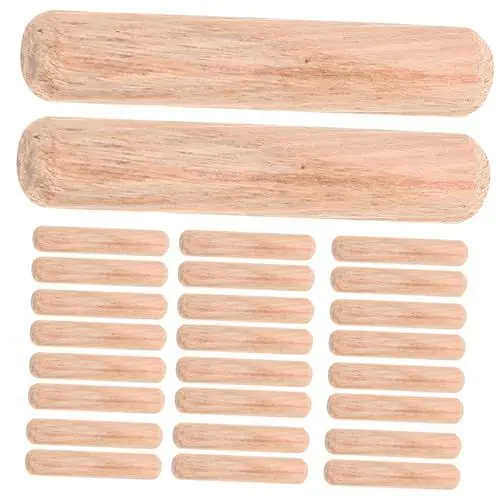 Produktbild: ULTECHNOVO 200St Dübel holzstifte Holzkeil Holznagel Holznägel Köper Passstift DIY-Passstift unvollendete Holzarbeiten Holzstecker Holzstäbchen Passstift klein Holzstange hölzern Beige