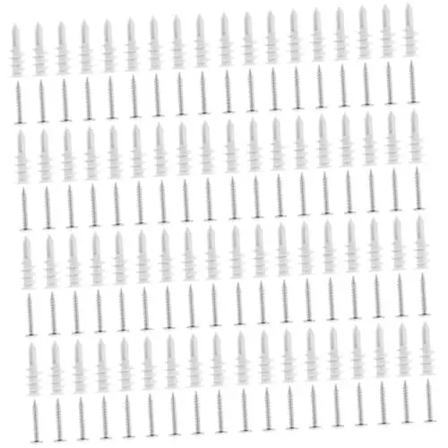 Produktbild: ULTECHNOVO 200 Sätze spiralförmiges Expansionsrohr Dübel und Schraubenset für Trockenmauern Trockenbauschrauben und Dübel bilderhaken picture hooks Trockenbauanker schwere Ausführung Nylon