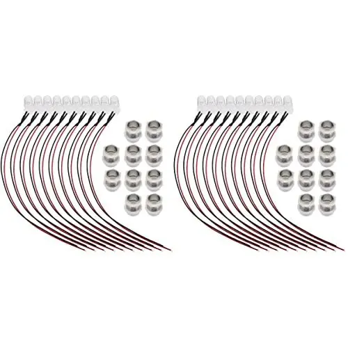 Produktbild: ULTECHNOVO 20 Stk Led 6v-12v Leuchtdiode Taschenlampenbirnen Vorverdrahtete Dioden Leuchten Vorverdrahtete Leuchtdiode 6v-12v Vorverdrahtetes Licht Glühbirnen Blitz Metall Aufleuchten