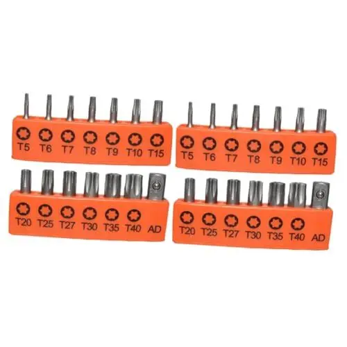 Produktbild: ULTECHNOVO 2 Sätze Torx-bit-satz Anti-rutsch-schraubendreher-bit-set Schraubbit-set Sicherheitsbits Gesetzt T15-bit-treiber T27-bit Stern-schraubendreher T30 Bit T25 S2 Legierter Stahl Hohl