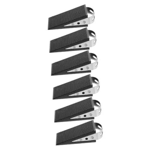 Produktbild: ULTECHNOVO 2 Sätze Türstopper Aus Edelstahl Werkzeug Türstopper Für Die Unterseite Der Tür Türkeilschutz Türstopper Keil Türanschlagkeil Rutschfester Türstopper Rostfreier Stahl 3 Stück * 2