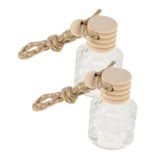 Produktbild: ULTECHNOVO Luxus Auto Flaschenanhänger Diffusor Hängeflasche Auto Parfüm Seil 2er Set