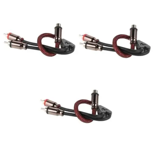 Produktbild: ULTECHNOVO 3St Auto-Audiokabel Lautsprecherkabel Verstärkerkabel auto subwoofer kabel auto zübehör Auto-RCA-Kabel Autolautsprecher das Kabel Audio Kabel Subwoofer-Kabel blanker Kupferdraht