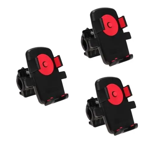 Produktbild: ULTECHNOVO 3 STK GPS-unterstützung Telefon Fester Rahmen Universeller Handyhalter Fürs Fahrrad Handyhalterung Am Lenker GPS-Halterung Handy Halterung Tasche Lenker Für Motorräder Rot