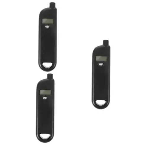 Produktbild: ULTECHNOVO 3st Reifendruckmesser Auto Reifen Digitales Reifendruckmessgerät Reifendruckprüfgerät Reifendrucküberwachung Autoreifendruckprüfer Druckwächter Auto Prüfgerät Black Plastik
