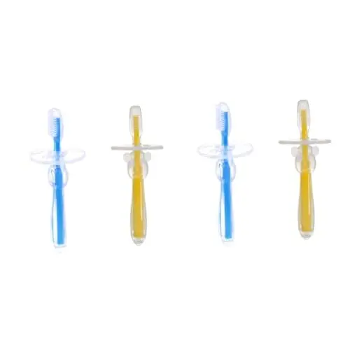 Produktbild: ULTECHNOVO 4 Stück Beißspielzeug Für Babys Zahnbürsten Aus Silikon Babyspielzeug Neugeboren Baby-reinigungsspielzeug Zahnbürste Für Säuglingstraining Kinderspielzeug Bilden Kleinkind Sauber