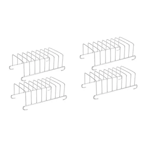 Produktbild: ULTECHNOVO 4 Stück Toastständer Fritteuse Für Zu Hause Zubehör Für Gasherde Toastbrothalter Grillzubehör Für Den Grill Ofenluftfritteuse Elektrogrill Elektrischer Ofen Rostfreier Stahl Koch