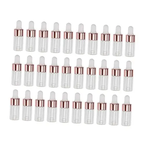 Produktbild: ULTECHNOVO 50stücke Pipettenflaschen Für Ätherische Öle Transparentes Design Für Kosmetik Parfüm Und Flüssigkeiten Mit Praktischen Tropfverschluss Für Einfache Anwendung