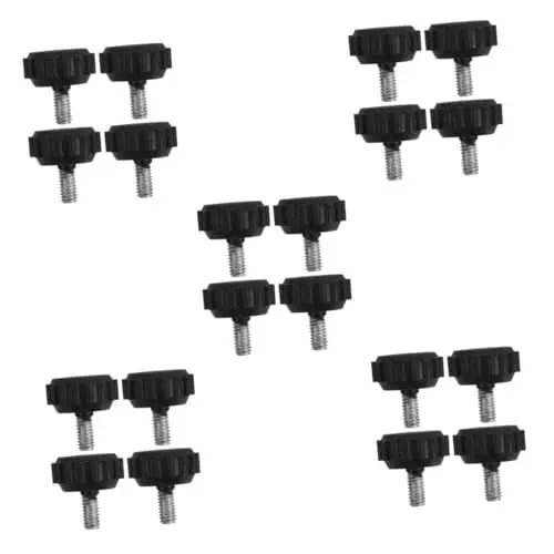 Produktbild: ULTECHNOVO 5 Sätze Elektronische Waage Schraubfüße Möbelgleiter-nivellierung Anschrauben Beinversteller Für Stühle Flachkopfschrauben Tornillos Para Madera Eisen Black 4 Stück * 5