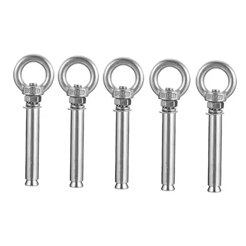 Produktbild: ULTECHNOVO 5 Stk Augenschraube rostfreie Ringmuttern Teile von Hebevorrichtungen Schulterösen baustellenfassung wandblumentopf rostfreie Ringschrauben anhebender Augenring Rostfreier Stahl