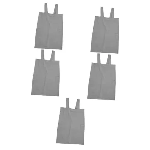 Produktbild: ULTECHNOVO 5st Schürzenkleid Küchenschürzen Für Damen Einweihungsschürze Kochschutz Überkreuzte Schürzen Schürze Mit Tasche Für Damen Schürzen Mit Tasche Für Damen Bettwäsche Aus Baumwolle