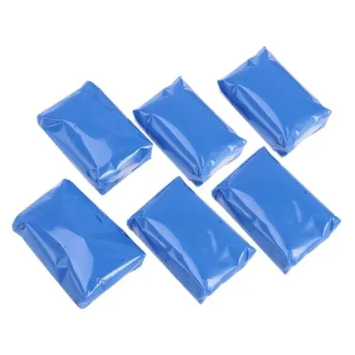 Produktbild: ULTECHNOVO 6St Auto Ton gummitiere gummilippe knetsilber auto reinigung autowäsche waschanlage cars autowaschen autowaschmittel car cleaner Lehmstangenwagen Lehmbarren Auto-Tonriegel Blue