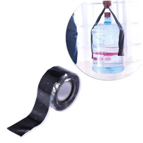 Produktbild: ULTECHNOVO 6 3 schwarzes Klebeband wasserdichtes Band wasserdichtes klebeband Hochtemperaturbeständiges Band Isolierband schwarz Hohe Temperaturbeständigkeit Silikonband