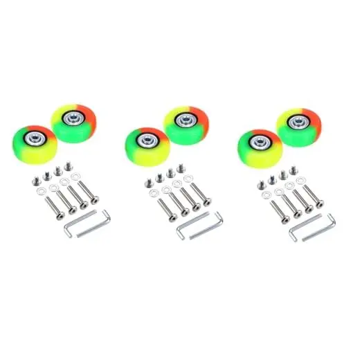 Produktbild: ULTECHNOVO 6 Sätze Kofferraum-Universal rad hartmann gepäck Kofferrollen Kofferteile Gepäckräder Lenkrollen Trolley-Reparaturteil Universalrad Taschen Komponente Reperatur-Teile Gummi