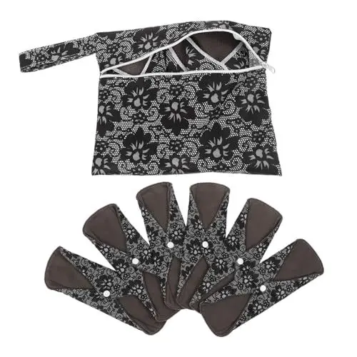 Produktbild: ULTECHNOVO 6 Stk Tante Handtuchset Monatsbinde Damenbinden Menstruationsbinden Reinigungstücher Handtuchauflage Zeitraum Pad Damenbinde Für Mädchen Wasserdichtem Stoff Bambus Stilleinlage