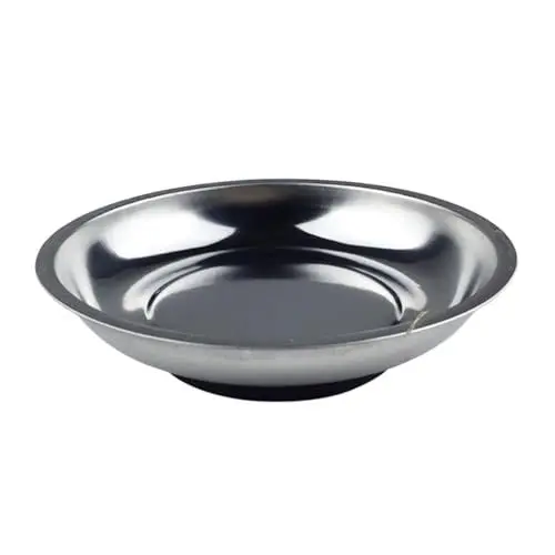 Produktbild: ULTECHNOVO 6 Zoll Runde Magnetische Teileschale Aus Edelstahl Mit Gummibasis Für Bastler/