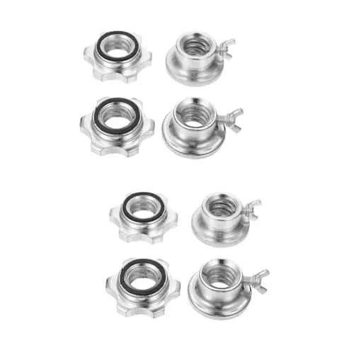 Produktbild: ULTECHNOVO 8 Stk Hantel Nuss Halsband Mit Langhantelverschluss Hantel Schraubklemmen Langhantel-kragenklemmen Übungshalsbänder Schraube Zum Gewichtheben Drehverschluss Rutschfest Stahl