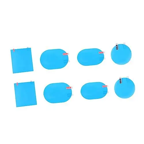 Produktbild: ULTECHNOVO 8st Auto Spiegelfolie Rückspiegelfolienaufkleber Wasserfeste Aufkleber Rückspiegelschutz Regenfeste Klare Spiegelfolie Transparente Aufkleber Autospiegel Aufkleber Blue