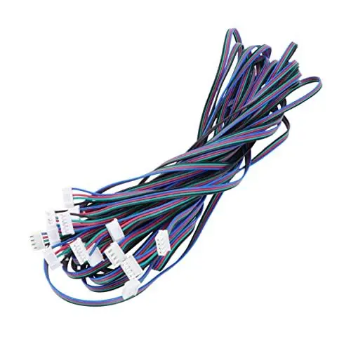 Produktbild: ULTECHNOVO Leichtes 10-teiliges 1-m-schrittmotorkabel .54 auf 6- Weißen für 3D-druckerteile