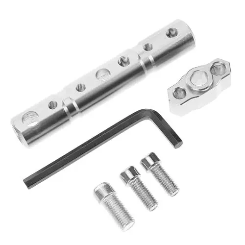 Produktbild: ULTECHNOVO Motorradhalterung spiegelverlängerungen für Rückspiegelverlängerung motorradzubehör halterung für -Verlängerungshalterung CNC-Aluminiumlegierung Weiß
