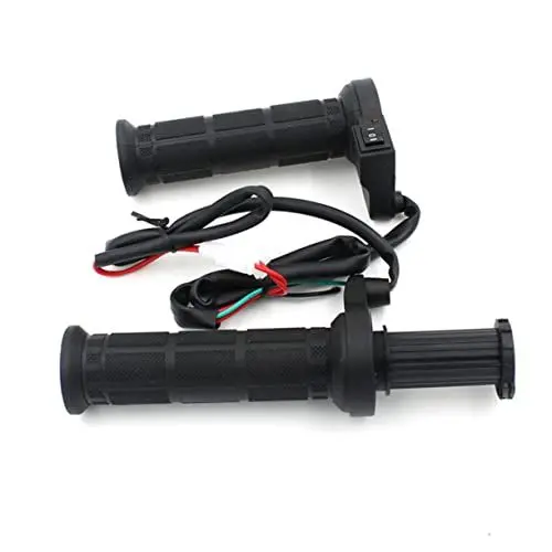 Produktbild: ULTECHNOVO Paar beheizter Lenker griffheizung heizgriffe hand2grip motorradzubehör beheizbare griffe Lenkergriffe beheizbarer lenker elektrischer Lenker Black