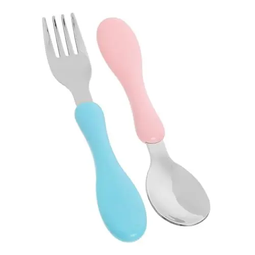 Produktbild: ULTECHNOVO Kid Fork Weaning Set Besteck Ergonomischer Griff Edelstahl Gabeln Für Kinder