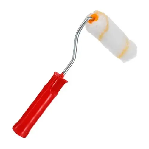 Produktbild: ULTECHNOVO Set Walzenpinsel Farbroller Kleiner Farbroller Fiberglaswalze Kleiner Rollpinsel Mini Rollenabdeckung Farbpinsel Farbroller Mit Langem Griff Wände Farbroller Baumwolle Rot