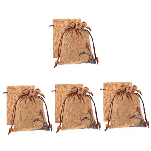 Produktbild: ULTECHNOVO Spielzeug 8 Stk Doppellagige Leinentasche Weihnachtsleinenbeutel Kordelzug Schmuckbeutel Aus Leinen Geschenktüten Mit Kordelzug Jutetaschen Mit Kordelzug Stoff Kalender Lagerung