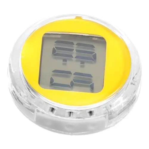 Produktbild: ULTECHNOVO Uhr Kleine Uhren Kleine Digitale Wanduhr Motorraduhr Zum Aufkleben Autouhren Für Dash Reiseuhren Batteriebetrieben Klein Kleine Digitaluhr Motorradzubehör Yellow Plastik