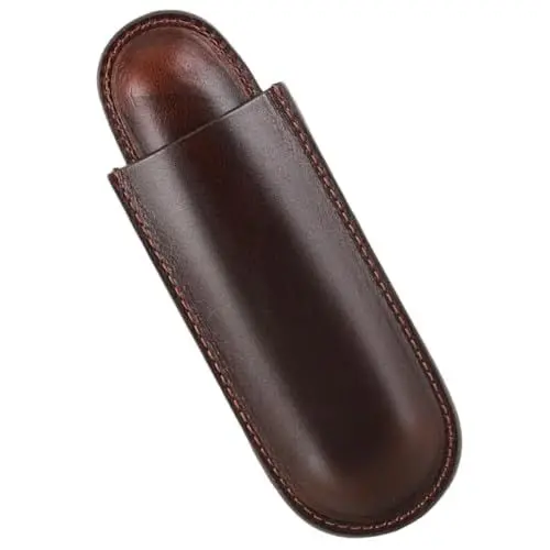 Produktbild: ULTECHNOVO Zigarrenetuis Zigarrentasche Tragetasche Für Etui Für Zigarrenhülsen Aufbewahrungsbox Für Zigarrenetui Im Taschenformat Raucherbeutel Jahrgang Leder Aufbewahrungskiste Reisen