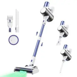 Produktbild: Ultenic U10 Ultra Akku Staubsauger Kabelloser Akkustaubsauger mit 38000 Pa Saugkraft, 40 Min Laufzeit, Grüne Licht und Anti-Tangle-Bürste für Teppich Hartböden Tierhaare
