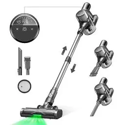 Produktbild: Ultenic U12 Vesla Akku Staubsauger, 40KPa Staubsauger Kabellos, Vacuum Cleaner Akkusauger Lange Laufzeit 45 Min, Green Eye™ und Anti Haare Design, 1L Stielstaubsauger für Teppich Hartböden Tierhaare