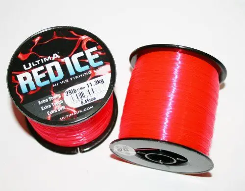 Produktbild: Ultima Red Ice Extra Stark Hoher Sicht Angelschnur-115gr Spule, Rot, 0.45mm-25.0lb/11.4kg