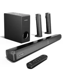 Produktbild: ULTIMEA 4.1ch Soundbar mit Dolby Atmos, Soundbar für TV Geräte mit Subwoofer, teilbare 2-in-1 Soundbar für Fernseher, Bluetooth 5.3, verstellbarem Bass, 3 EQ-Modi, HDMI eARC, Apollo S60 Serie