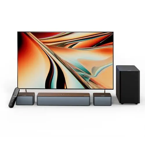 Produktbild: ULTIMEA 5.1 3D Soundbar für TV Geräte, Soundbar mit Subwoofer und 2 Rear-Lautsprechern, BassMax und SurroundX Technologie, Surround Sound System und Bass Einstellbare Heimkino TV Soundsystem
