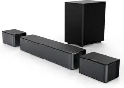 Produktbild: ULTIMEA 5.1 3D Surround Sound System, 320W Soundbar für TV Geräte mit Subwoofer und 2 Rear-Lautsprechern, Surround und Bass Einstellbare Heimkino TV Lautsprecher, BassMax und SurroundX Technologie