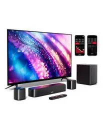 Produktbild: ULTIMEA 5.1 Surround Sound System, Soundbar für TV Geräte mit App Steuerung, Soundbar mit Subwoofer, 2 Surround Lautsprechern, Heimkino Soundsystem mit verstellbarem Bass, Bluetooth 5.3, Aura A30