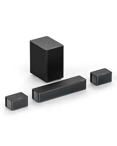 Produktbild: ULTIMEA 5.1 Surround Soundbar, 3D Surround Sound System, Soundbar für TV Geräte mit Subwoofer und Rear-Lautsprechern, 5.1 Virtuelle Surround, Bass Einstellbare Heimkino TV Lautsprecher, Poseidon D50
