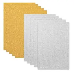 Produktbild: ULTNICE 10pcs Glitter Cardstock Papier Schein A4 Karte für Diy Material Handwerk Scrapbook (Gold + Silber)