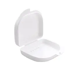 Produktbild: Artibetter Zahnspangendose Aufbewahrungsbox Zahnspangenbox für Knirscherschiene Aufbissschiene Mundschutz Zahnschutz (weiß)