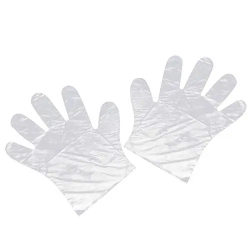 Produktbild: Ultnice 100 Stück Einweghandschuhe aus Polyethylen, transparente und sterile Handschuhe für Lebensmittel.