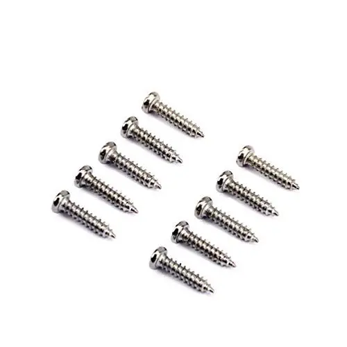 Produktbild: ultnice 50 PCS Tuning Peg Stimmschlüssel Schrauben Mechaniken Guitar Tuner Befestigungsschrauben für Elektro-Akustische Bass Gitarre 11 x 2 mm (Silber)
