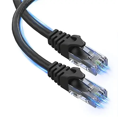 Produktbild: Ultra Clarity Cables Lan Kabel 12 Meter, Netzwerkkabel mit 10 Gbps Schwindigkeit, Ethernet-Kabel für Gerät mit RJ45-Port, Switches, Router, Modems, 40 Fuß, Schwarz