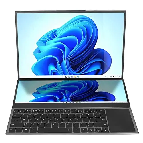 Produktbild: Ultradünner Laptop, 16-Zoll-14-Zoll-Spiele-Laptop mit Zwei Bildschirmen, 512 GB SSD, 32 GB DDR4-, 1920 X 1200 HD-Touch-Sub-Bildschirm, für Windows 10 11, für für