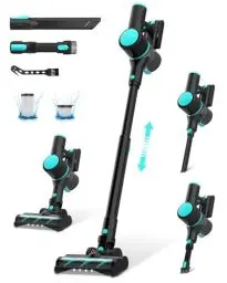 Produktbild: Ultralent Staubsauger, Akku Staubsauger kabellos 30000Pa/250W Staubsauger, 45 Min Laufzeit, 1L Stielstaubsauger für Teppich,Hartböden,Tierhaare,Auto,Zuhause