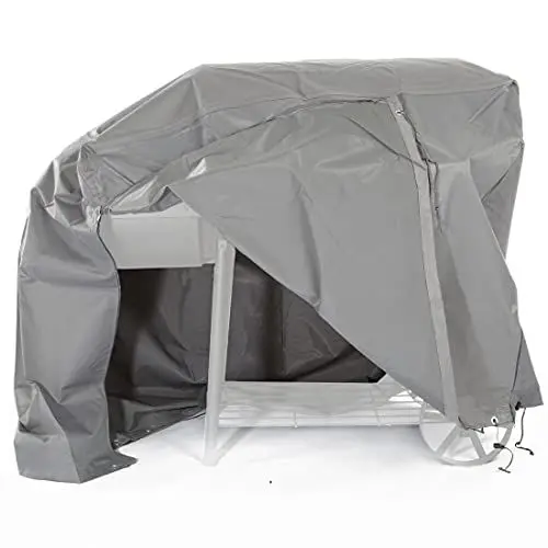 Produktbild: Ultranatura Sylt Stoffabdeckung für den Gartengrill, Grillschutzabdeckung, BBQ-Abdeckung, Wetterschutzabdeckung für Gasgrill oder Smoker, Rechteckige BBQ-Abdeckung, 165 x 95 x 110 cm, Grau