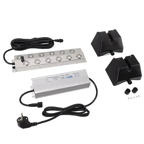 Produktbild: Ultraschall-Nebelgerät mit 12 Köpfen, Ultraschall-Teich-Nebelgerät, 400 W Nebelmaschine mit Boje, IP67 wasserdichtes Netzteil für Teich, Gewächshaus, Steingarten, Rasendekoration