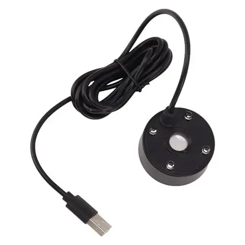 Produktbild: Ultraschall-Nebelmaschine, Große Nebelmenge, Wasserdichte LED-Leuchten für Innen- und Außenteiche, Anpassbar an Halloween-Dekoration, USB-betrieben (BLACK)