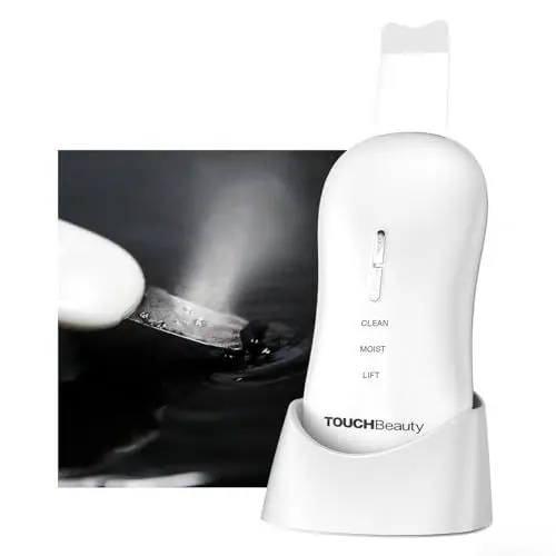 Produktbild: Ultraschallpeelinggerät,TOUCHBeauty Skin Scrubber mit 4 Modi Mitesser Akne Entferner Ultraschall-Peeling Porenreiniger,Ionen Hautreiniger für Gesichtsreinigung Lifting AG-1887